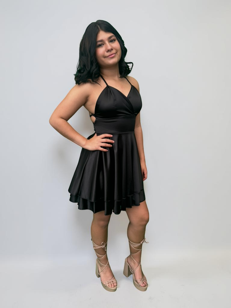 Vestido Liz doble faldón