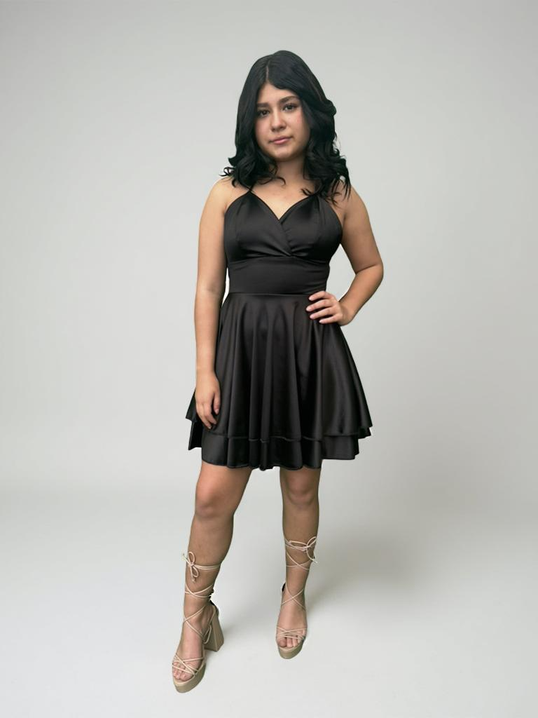 Vestido Liz doble faldón